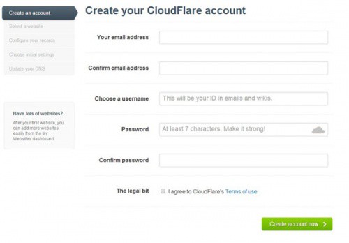 Ручная настройка CDN на сайте CloudFlare